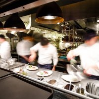 overly busy restaurant kitchen - food stock pictures, royalty-free photos & images