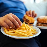 overweight teenage boy eating too much fried food - junk food stock pictures, royalty-free photos & images