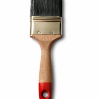 paint: paint brush isolated on white background - home decoration stock pictures, royalty-free photos & images