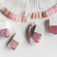 palette of nail designs of different colors with gel polish. - nails art stock pictures, royalty-free photos & images