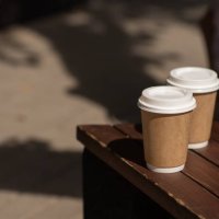 paper coffee cup in coffee shop. - junk food stock pictures, royalty-free photos & images
