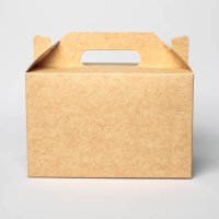 paper container, brown carton on white background. recyclable packaging - junk food stock pictures, royalty-free photos & images