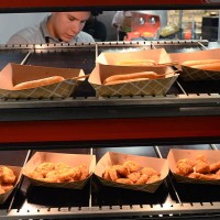Paper containers such as these holding fast food items are typical of the type of things that students are encouraged to recycle, October 19, 2010....