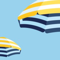 parasol beach umbrella background - travel stock illustrations