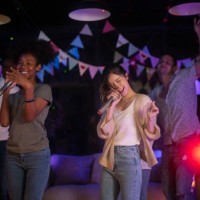 party - social event, friendship, domestic life, singing, dancing, - junk food stock pictures, royalty-free photos & images