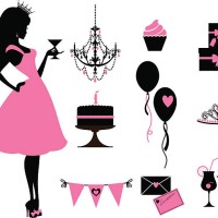 party princess - fashion stock illustrations