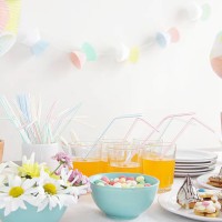 party table with daisies, cupcake liner topiary and garlands - home decoration stock pictures, royalty-free photos & images