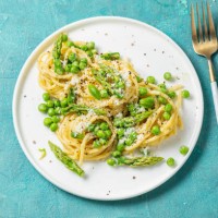 pasta asparagus and green peas - food stock pictures, royalty-free photos & images