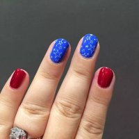 patriotic american flag nail art - nails art stock pictures, royalty-free photos & images