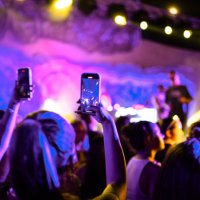 people recording rap group on stage - concert stock pictures, royalty-free photos & images