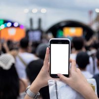 people recording videos with cell phones at music festival - concert stock pictures, royalty-free photos & images