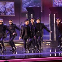 Perform onstage during the 64th Annual GRAMMY Awards at MGM Grand Garden Arena on April 03, 2022 in Las Vegas, Nevada.