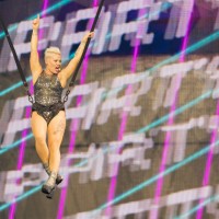 Performs on stage at Rogers Arena on September 06, 2024 in Vancouver, British Columbia, Canada.