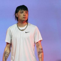 Peso Pluma performs at MGM Grand Garden Arena on July 21, 2023 in Las Vegas, Nevada.