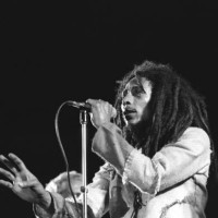 Photo of Bob MARLEY; Bob Marley performing live on stage at the One Love Peace concert at the National Stadium, Kingston