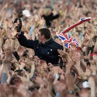 Photo of Crowd; Crowd at Oasis concert - Lancashire County Cricket Ground ....... Pic by Jim Sharpe