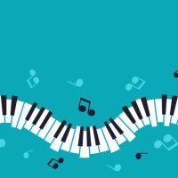 piano keys and musical notes background - concert stock illustrations