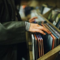 pick up records in record stores, hand close-up, vintage vinyl storespick up records in record stores, hand close-up, vintage vinyl stores - home decoration stock pictures, royalty-free photos & images