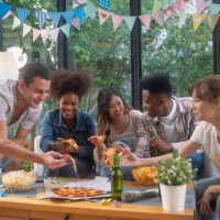 pizza, friendship, eating, happiness, beer - alcohol, - junk food stock pictures, royalty-free photos & images