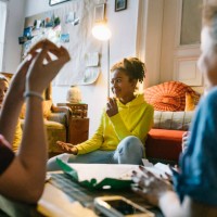 pizza party with teenage friends - junk food stock pictures, royalty-free photos & images