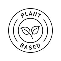 plant based badge vector illustration. modern label design. - food stock illustrations