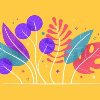 plant leaves summer spring growth modern design element - garden decoration stock illustrations