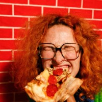 playful pizza moment - junk food stock pictures, royalty-free photos & images