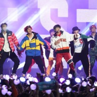 Pop sensation BTS are seen at Jimmy Kimmel Live on November 15, 2017 in Los Angeles, California.