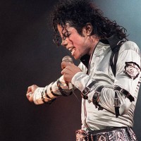 Pop star and entertainer Michael Jackson performs during a concert at the Parc des Prince stadium in Paris, France, on June 27, 1988. Michael Jackson...