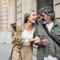 portrait of a happy mature couple having a fun vacation - travel stock pictures, royalty-free photos & images