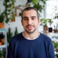 portrait of a man in flower shop - garden decoration stock pictures, royalty-free photos & images