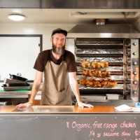 portrait of a man in his food truck - junk food stock pictures, royalty-free photos & images