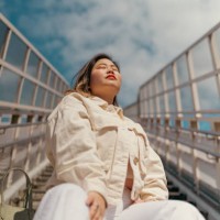 portrait of beautiful body positive woman in city - fashion stock pictures, royalty-free photos & images