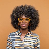 portrait of beautiful woman peeking at copy space - fashion stock pictures, royalty-free photos & images