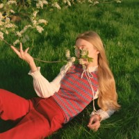 portrait of beautiful young woman in flowers - fashion stock pictures, royalty-free photos & images