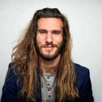 portrait of confident man with long hair - fashion stock pictures, royalty-free photos & images