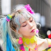 portrait of eccentric young woman - hairstyle stock pictures, royalty-free photos & images