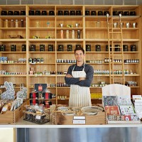 portrait of handsome deli shop owner - home decoration stock pictures, royalty-free photos & images