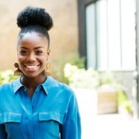portrait of smiling woman - hairstyle stock pictures, royalty-free photos & images