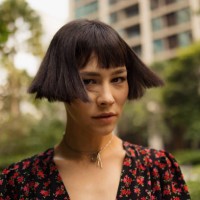 portrait of young asian fashion model in nature. - fashion stock pictures, royalty-free photos & images