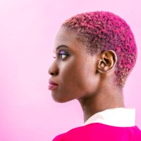 portrait of young woman with pink hair and clothing against pink background,buenos aires,argentina - fashion stock pictures, royalty-free photos & images