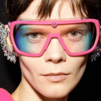 Poses backstage at the Philipp Plein fashion show during the Milan Fashion Week Womenswear Fall/Winter 2023/2024 on February 25, 2023 in Milan, Italy.