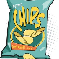 potato chips - junk food stock illustrations