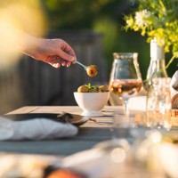 potatoes and more midsummer food - garden decoration stock pictures, royalty-free photos & images