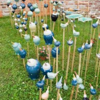 pottery at a market, garden ceramics, landshut, bavaria, germany - garden decoration stock pictures, royalty-free photos & images