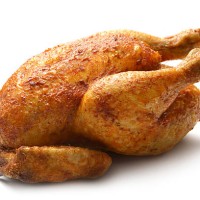 poultry: roast chicken isolated on white background - food stock pictures, royalty-free photos & images