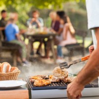 preparing food at picnic - home decoration stock pictures, royalty-free photos & images