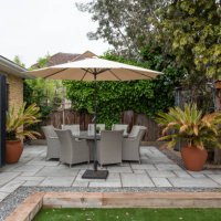property exteriors - garden decoration stock pictures, royalty-free photos & images