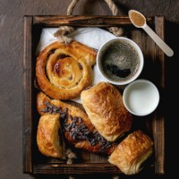 puff pastry buns and croissant - junk food stock pictures, royalty-free photos & images