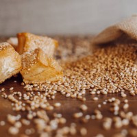 puff pastry with sesame - junk food stock pictures, royalty-free photos & images